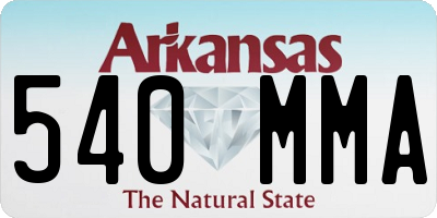 AR license plate 540MMA
