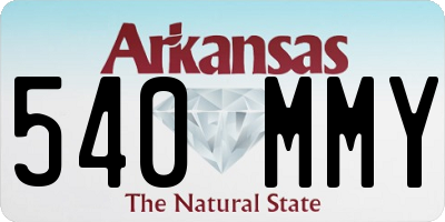 AR license plate 540MMY