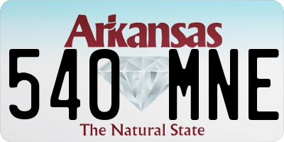 AR license plate 540MNE