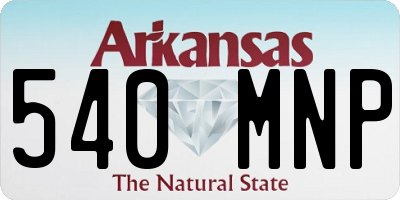 AR license plate 540MNP