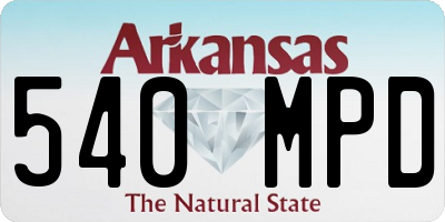 AR license plate 540MPD