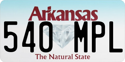 AR license plate 540MPL