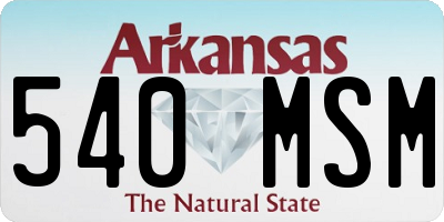 AR license plate 540MSM