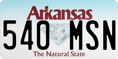 AR license plate 540MSN