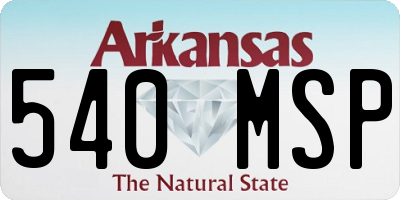AR license plate 540MSP