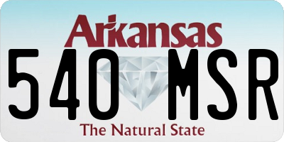 AR license plate 540MSR