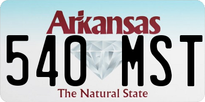 AR license plate 540MST