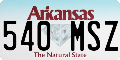 AR license plate 540MSZ