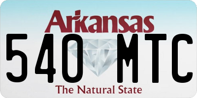 AR license plate 540MTC