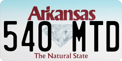 AR license plate 540MTD