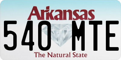 AR license plate 540MTE