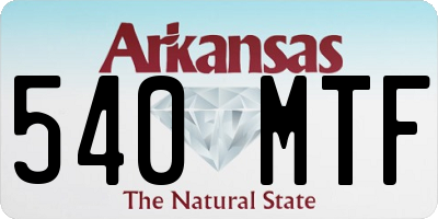 AR license plate 540MTF