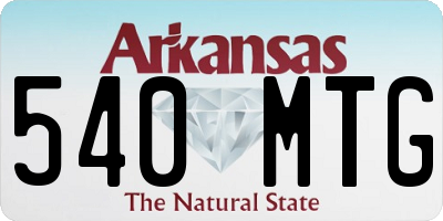 AR license plate 540MTG
