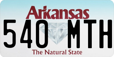 AR license plate 540MTH