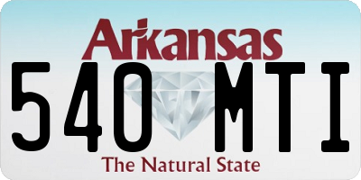 AR license plate 540MTI