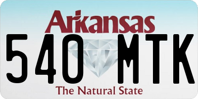 AR license plate 540MTK