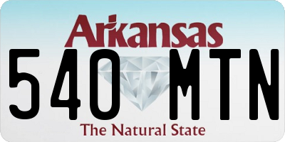AR license plate 540MTN