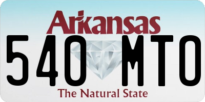 AR license plate 540MTO