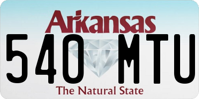 AR license plate 540MTU
