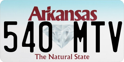 AR license plate 540MTV