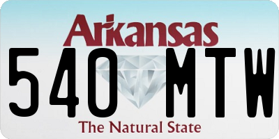 AR license plate 540MTW