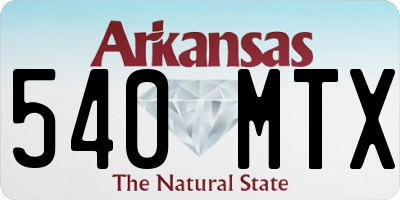 AR license plate 540MTX
