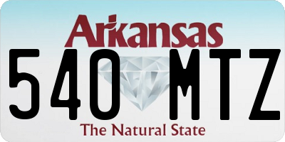 AR license plate 540MTZ