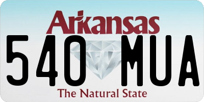 AR license plate 540MUA