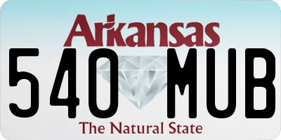 AR license plate 540MUB