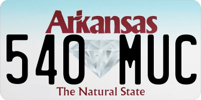 AR license plate 540MUC