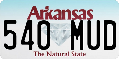 AR license plate 540MUD