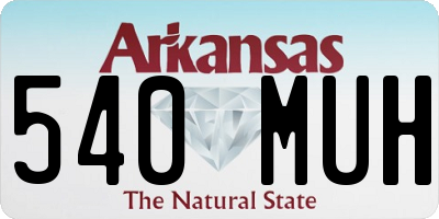 AR license plate 540MUH