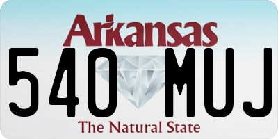 AR license plate 540MUJ
