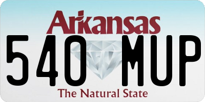 AR license plate 540MUP