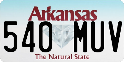 AR license plate 540MUV