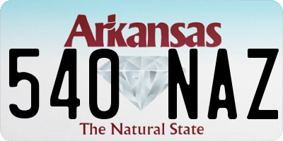 AR license plate 540NAZ