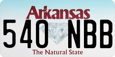 AR license plate 540NBB