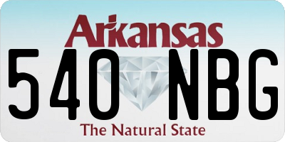 AR license plate 540NBG