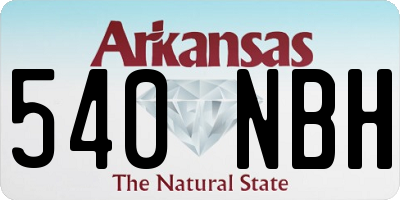 AR license plate 540NBH