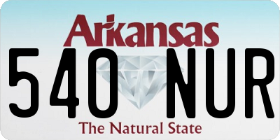 AR license plate 540NUR