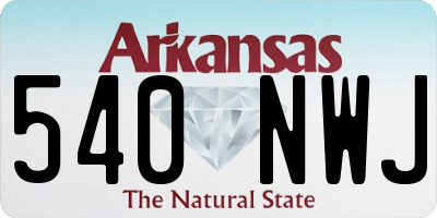 AR license plate 540NWJ