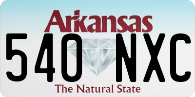 AR license plate 540NXC