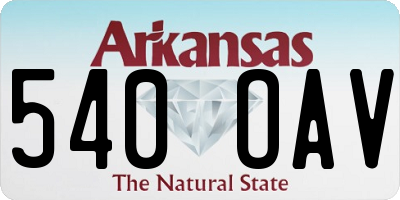 AR license plate 540OAV