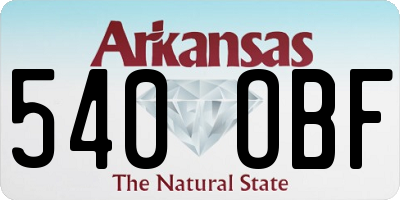AR license plate 540OBF