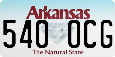 AR license plate 540OCG