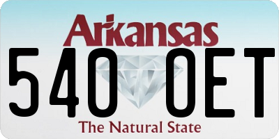 AR license plate 540OET
