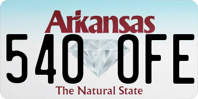 AR license plate 540OFE