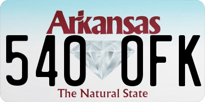 AR license plate 540OFK