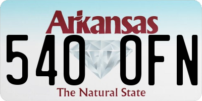 AR license plate 540OFN