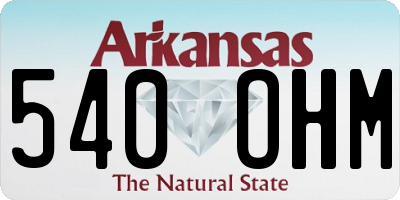 AR license plate 540OHM